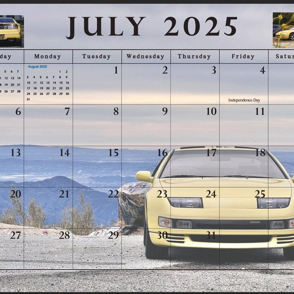 2025 Nissan 300ZX Z32 Wall Calendar - Picture 2 of 8